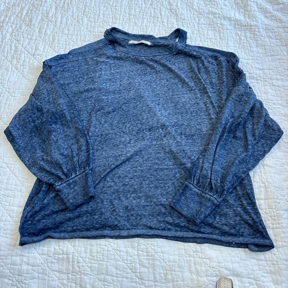 We The Free Denim Blue Top